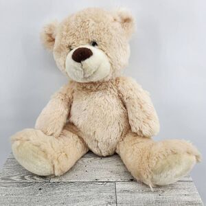 Six Flags Exclusive Brown Teddy Bear Plush Super Soft 14" Inches Tall Cute Bear
